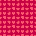 Valentines day background. Vector seamless pattern with red rotated hearts Royalty Free Stock Photo