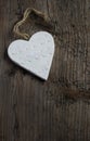 Valentines Day background white clay Heart
