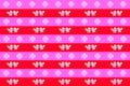 Valentines day background or wrapping paper, pattern of angels holding hands and clovers made of hearts