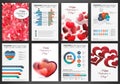Valentines day backgrounds with infographics Royalty Free Stock Photo