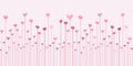 Valentines Day banner with abstract hearts design