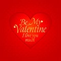 Valentines day banner. By my Valentine i love you much Royalty Free Stock Photo