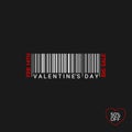 Valentines Day Bar Code Logo Background