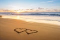 Valentines day on beach Royalty Free Stock Photo