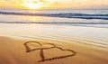 Valentines day on beach Royalty Free Stock Photo