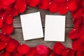 Valentines day blank photo frames Royalty Free Stock Photo