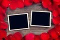 Valentines day blank photo frames Royalty Free Stock Photo