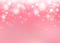 Valentines day, blurry heart falling Bokeh stars glitter bright blinking pink pastel romantic abstract background seasonal holiday Royalty Free Stock Photo