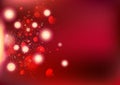 Valentines day, Bokeh heart scatter, love exploding backdrop celebrate holidays abstract background vector illustration Royalty Free Stock Photo