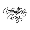 Valentines Day Calligraphy Lettering Badge Royalty Free Stock Photo