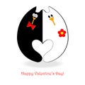 Valentines day card cats