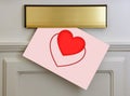 Valentines day card - pink double heart