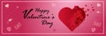 Valentines day card with hearts Royalty Free Stock Photo
