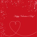 Valentines day card love heart design, vector Royalty Free Stock Photo
