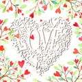 Valentines day card. love you. Valentine day background. Royalty Free Stock Photo