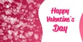 valentines day celebration love banner flyer or greeting card with hearts horizontal