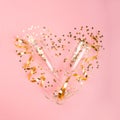 Valentines day champagne Royalty Free Stock Photo