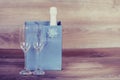 Champagne and glasses Royalty Free Stock Photo