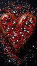 Valentines Day Chocolate Heart-Shaped Treats for Romantic Gifts and Celebrations. Vertical