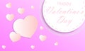 Valentines day circular banner with hearts Royalty Free Stock Photo