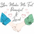 Valentines day clipart, Love vector illustration. Holding hands wallpaper, Couple print.