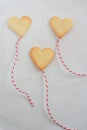 Valentines Day Concept: home made Heart shaped sugar cookies Royalty Free Stock Photo