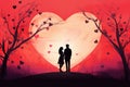 Valentines day couple. Love Heart Valentines Background Royalty Free Stock Photo