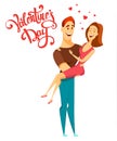 Valentines Day. Couple in love. Royalty Free Stock Photo
