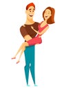 Valentines Day. Couple in love. Royalty Free Stock Photo