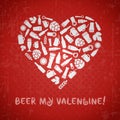 Valentines day craft beer poster