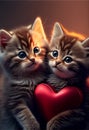 Valentines day cute card pets cat cats kitten kittens