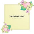 Valentines Day Cute Frame Background Royalty Free Stock Photo