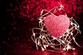 Valentines day dark red Red heart with light background.Sparkling glittering maroon,burgundy black color night light elegance,smoo