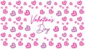 Valentines day design with funky hearts background. Royalty Free Stock Photo