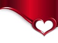 Valentines Day Design. Vector Metal Background With Wave And Frame of Heart For Your Text Royalty Free Stock Photo