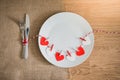 Valentines day dinner with table setting Royalty Free Stock Photo