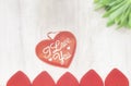 Valentines day with the elements of love, red heart with love message