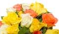 Valentines day flowers with white, orange, red and yellow roses flowers. Royalty Free Stock Photo