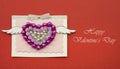 Valentines day gift card handmade love concept