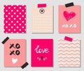 Valentines day gift vector cards