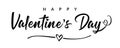 Lettering Happy Valentines Day banner Royalty Free Stock Photo