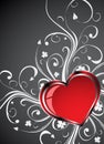 Valentines Day grunge background with Hearts Royalty Free Stock Photo