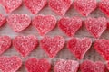 Valentines Day Gummy Hearts Red Candy Royalty Free Stock Photo