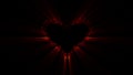 Valentines day, heart bada boom on black background