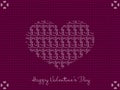 Valentines day heart greeting card