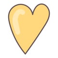 valentines day heart love yellow icon element