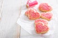 Valentines day heart shaped cookies Royalty Free Stock Photo