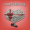 Valentines Day and Heart from soccer balls Royalty Free Stock Photo