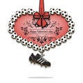 Valentines Day and Heart from soccer balls Royalty Free Stock Photo