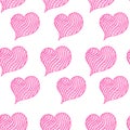 Valentines day. Zentangle pink heart symbol